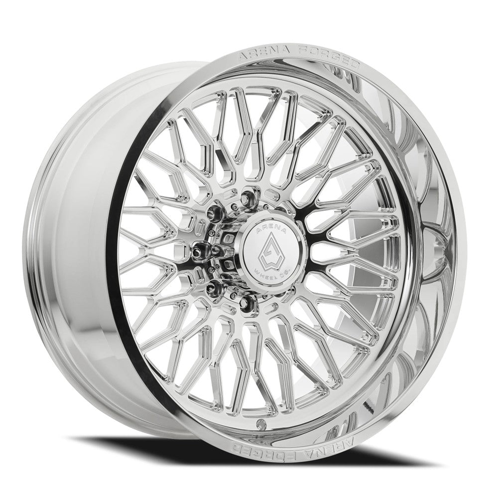 24x12 Arena AF107 Vulcan Milled And Polished FORGED Wheel 8x170 (-51mm)