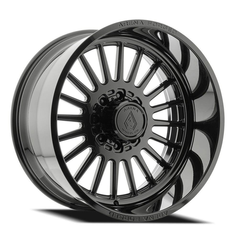 24x12 Arena AF108 Venus Glossy Black FORGED Wheel 8x170 (-51mm)