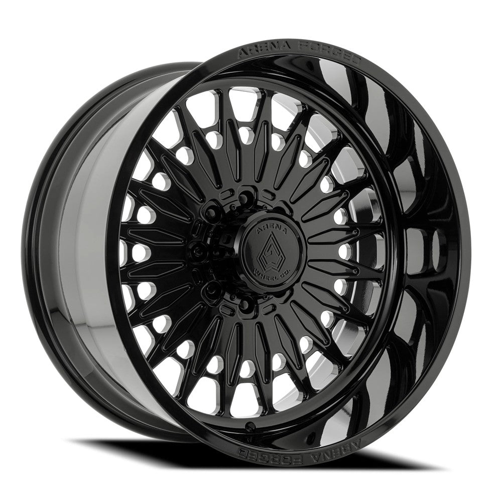 24x12 Arena AF109 Zeus Glossy Black FORGED Wheel 8x170 (-51mm)