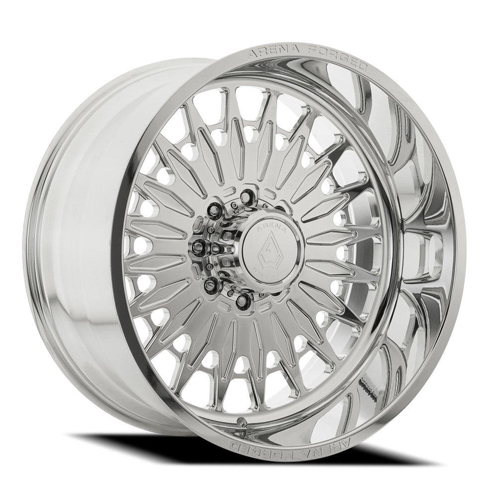 24x12 Arena AF109 Zeus Milled And Polished FORGED Wheel 8x170 (-51mm)
