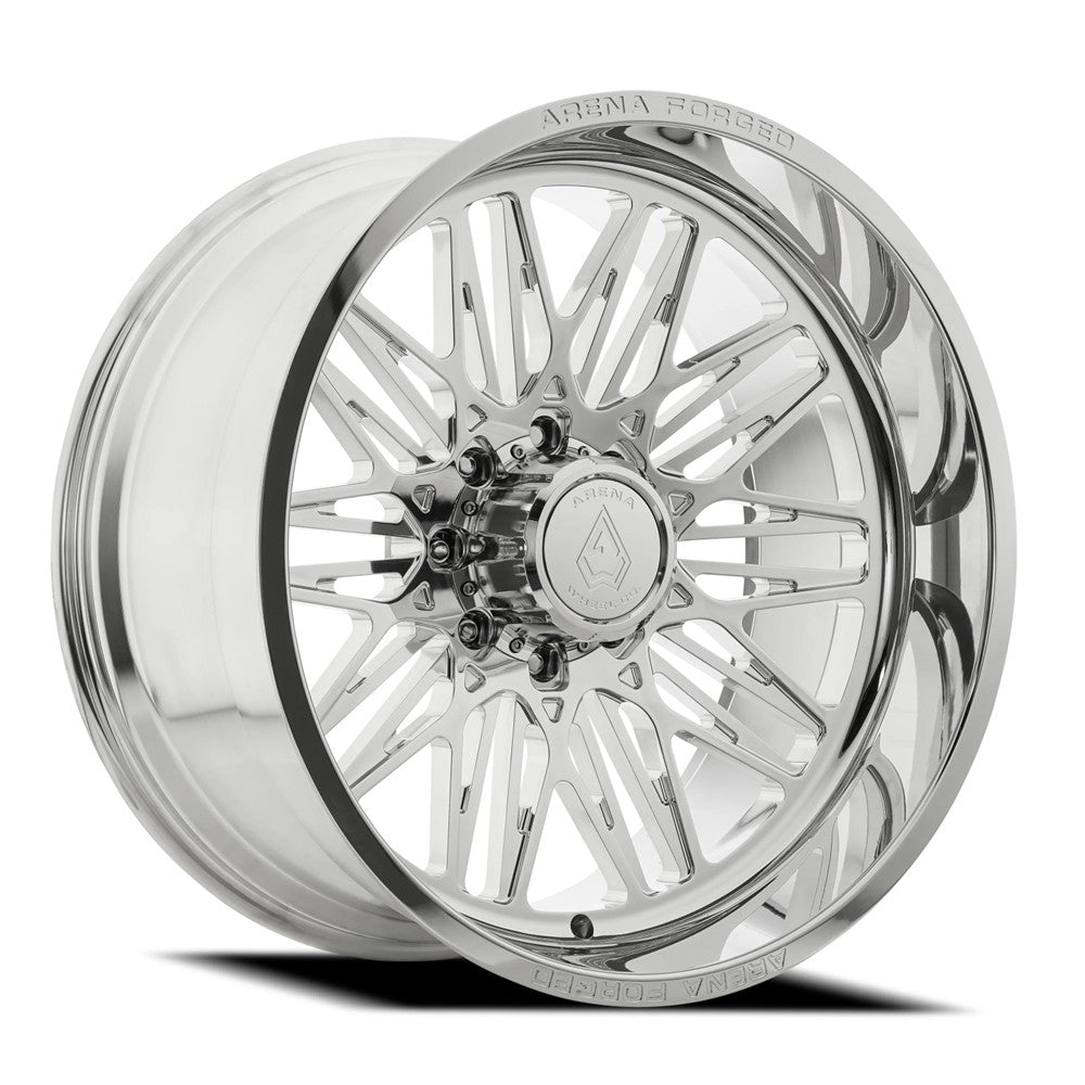 24x12 Arena AF111 Goliath Milled And Polished FORGED Wheel 8x180 (-51mm)