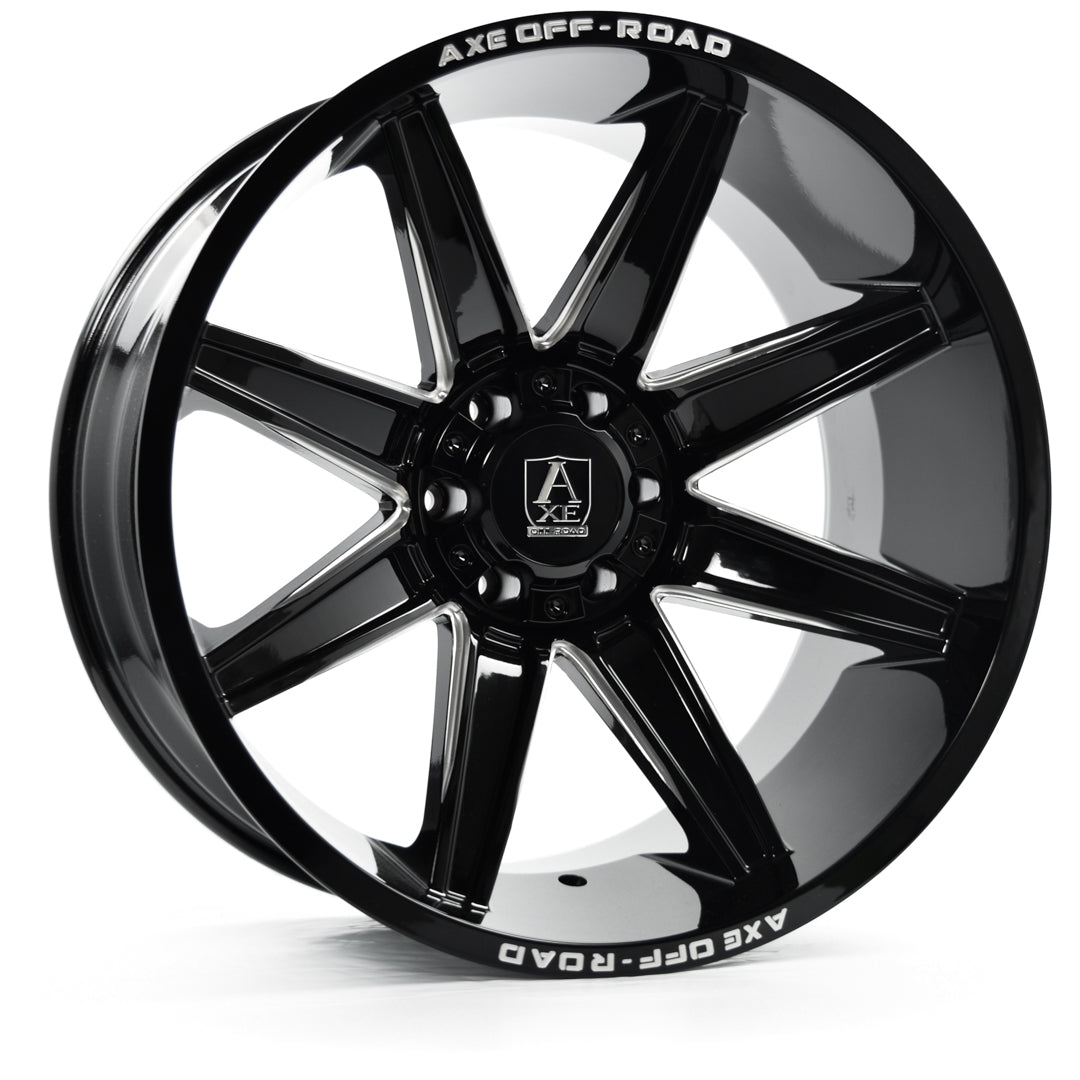 26x14 Axe Artemis Gloss Black Milled Wheel 6x135/6x5.5 (-76mm)
