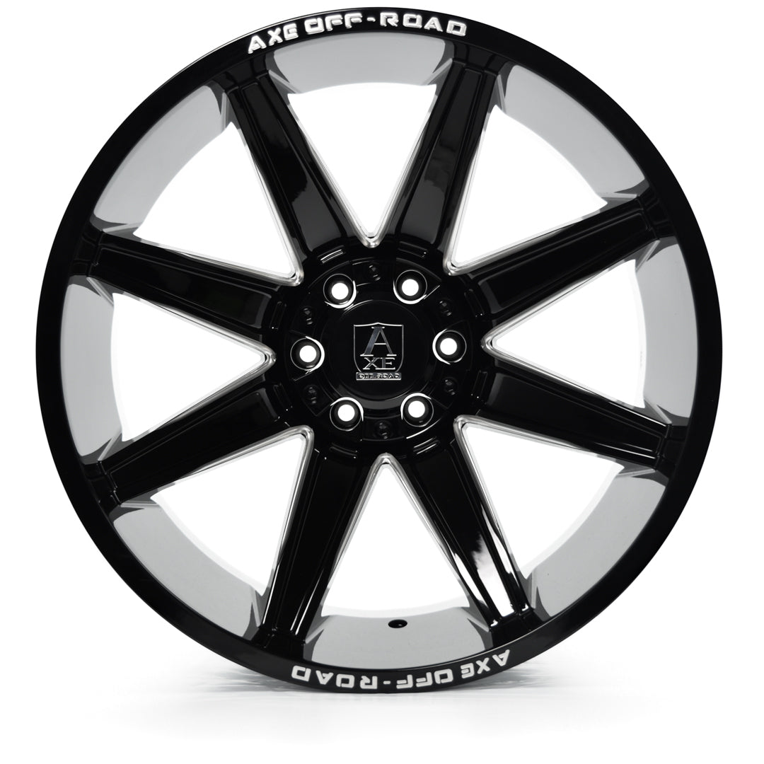 26x14 Axe Artemis Gloss Black Milled Wheel 6x135/6x5.5 (-76mm)
