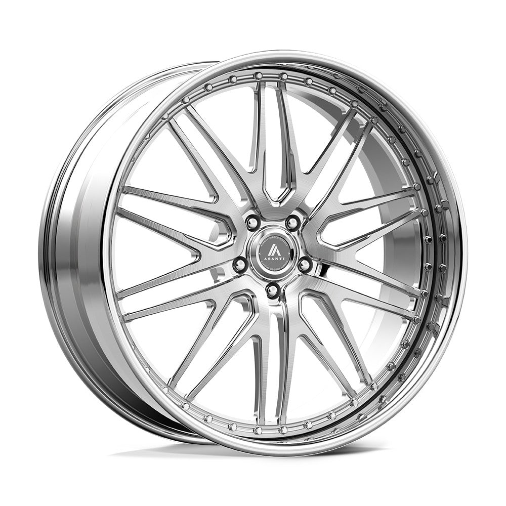 22x10 Asanti Forged Fly 5 Brushed Chrome Wheel 5x112 (35mm)