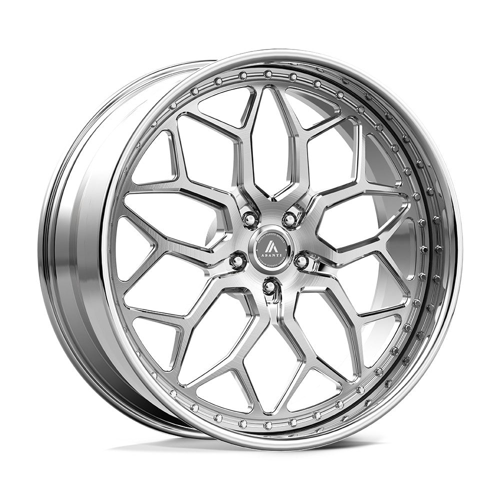 22x9 Asanti Forged Vice 5 Brushed Chrome Wheel 5x4.75 (1mm)