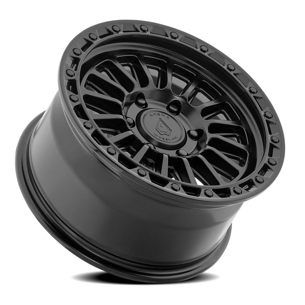 20x9 Arena A130 Podium Satin  Black Center Gloss Black Lip Wheel 6x5.5 (20mm)