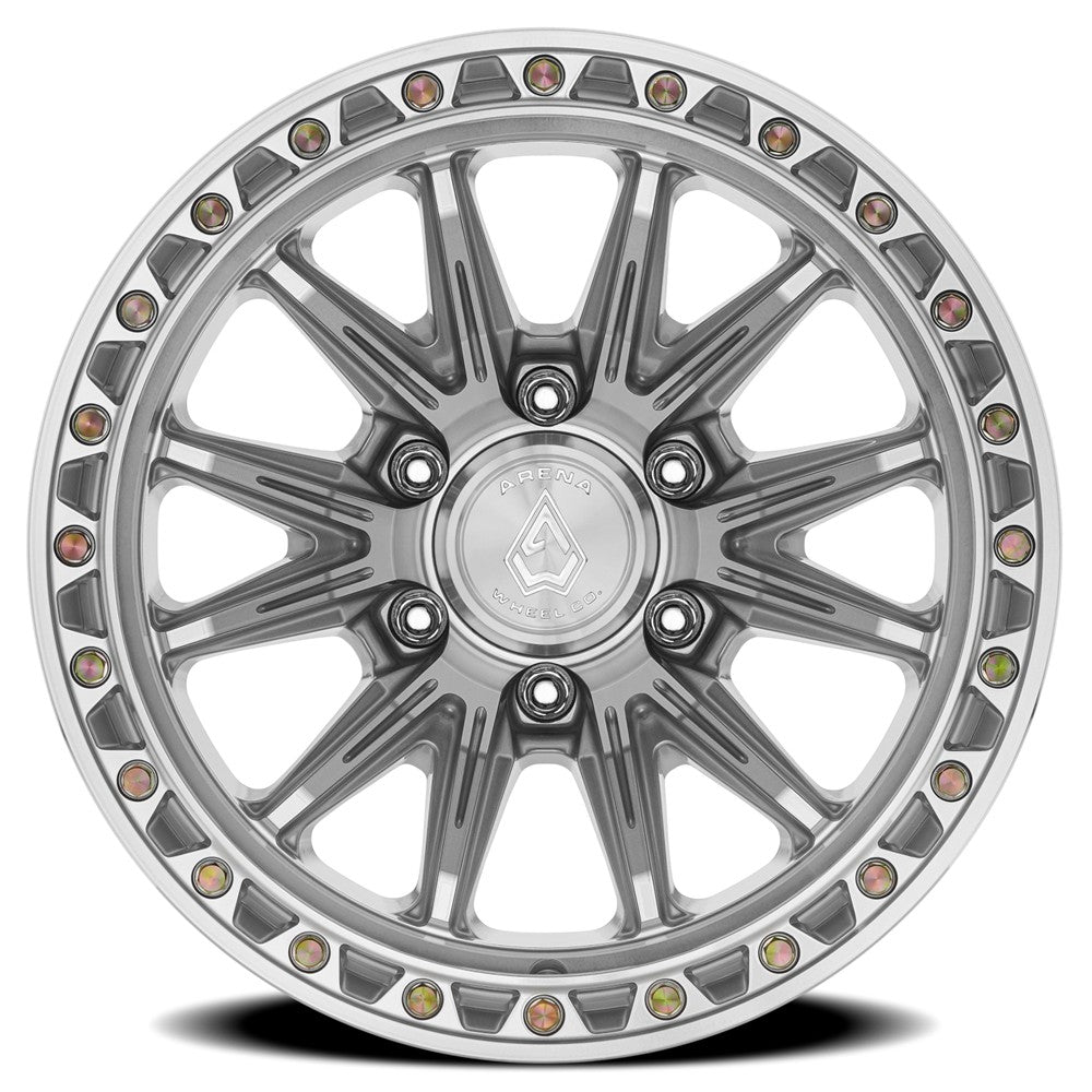 20x9 Arena Wheel Co. A132 Blitz Gloss Silver Machined Wheel 6x5.5 (0mm)