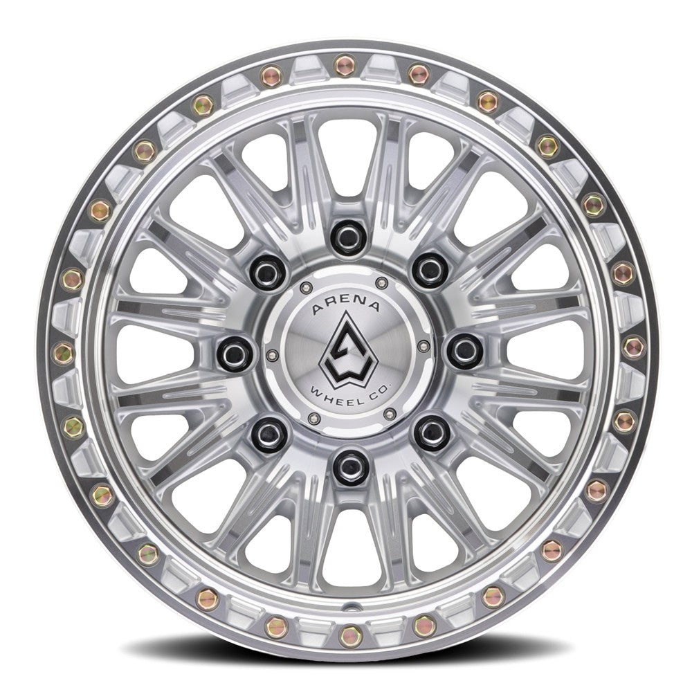 18x9 Arena Wheel Co. A132 Blitz Gloss Silver Machined Wheel 8x6.5 (0mm)