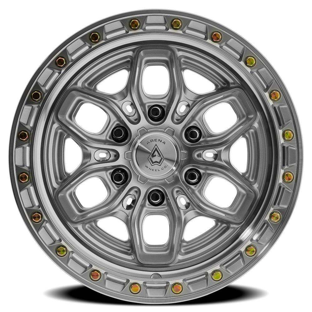 18x9 Arena Wheel Co. A142 Fury Gloss Silver Machined Wheel 6x5.5 (20mm)