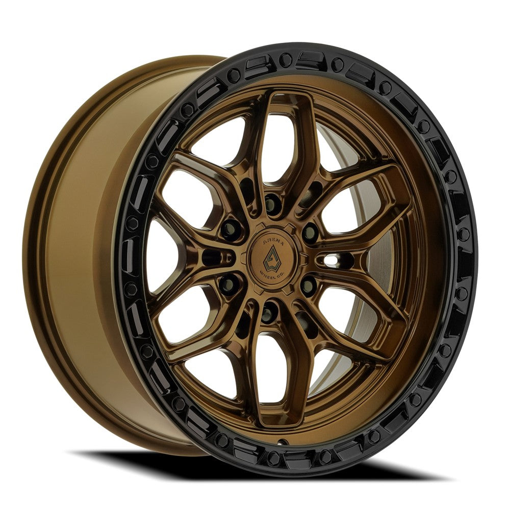 20x10 Arena Wheel Co. A142 Fury Smoked Bronze Glossy Black Wheel 6x5.5 (-18mm)