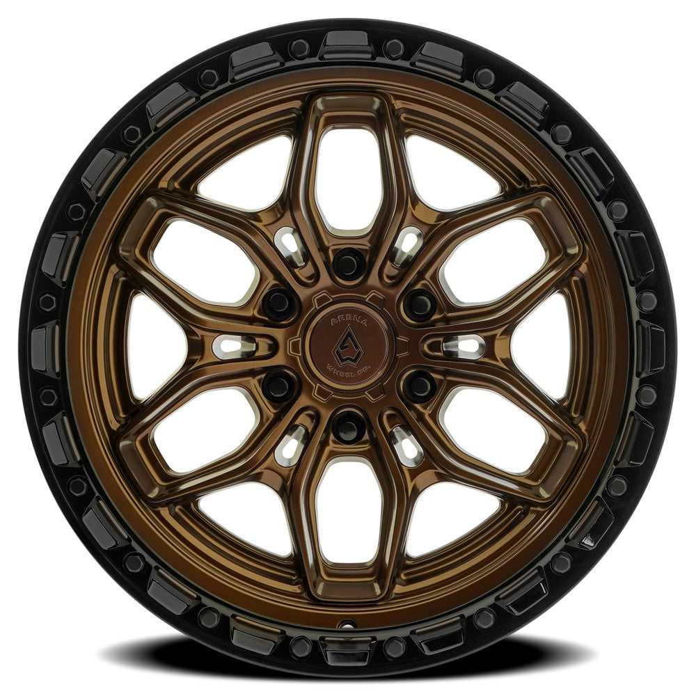 20x9 Arena Wheel Co. A142 Fury Smoked Bronze Glossy Black Lip Wheel 6x5.5 (0mm)