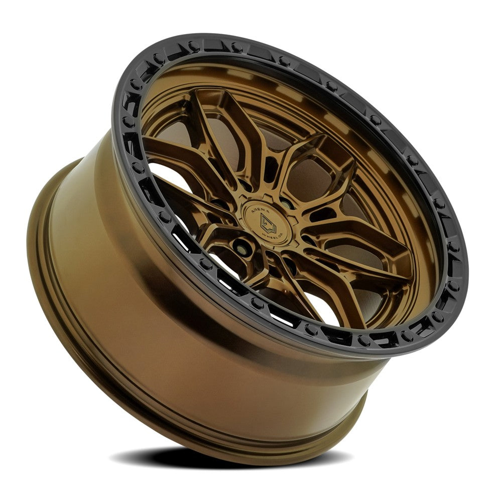 20x9 Arena Wheel Co. A142 Fury Smoked Bronze Glossy Black Lip Wheel 6x5.5 (0mm)