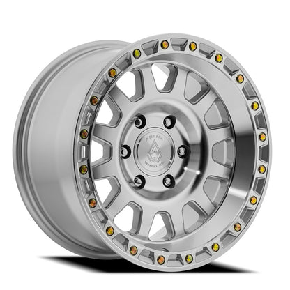 17x9 Arena Wheel Co. A143 Sting Gloss Silver Machined Wheel 6x135 (0mm)