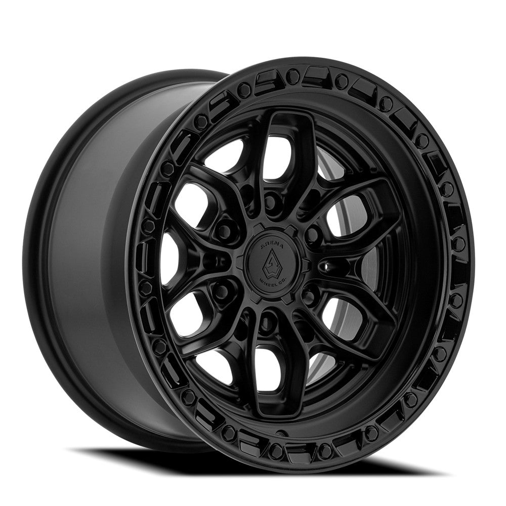 20x10 Arena Wheel Co. A142 Fury Satin Black Glossy Black Lip Wheel 6x135 (-18mm)