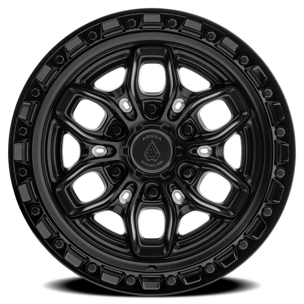 20x10 Arena Wheel Co. A142 Fury Satin Black Glossy Black Lip Wheel 6x135 (-18mm)