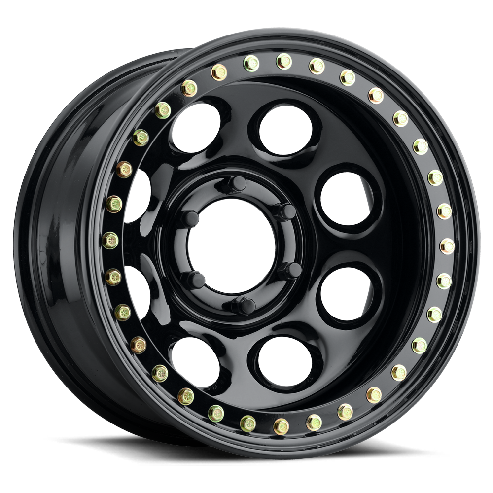 17x8 Raceline RT81 Rock 8 Gloss Black BEADLOCK Wheel 5x5 (-25mm)