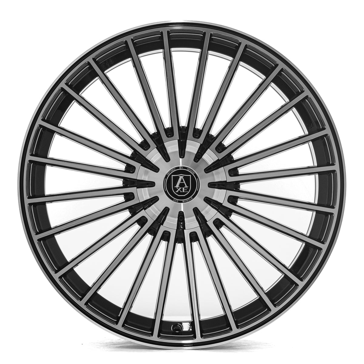 22x10.5 Axe Wheels EX50 Black and Polished Face Wheel 5x112 (40mm)