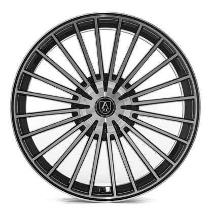 22x9 Axe Wheels EX50 Black and Polished Face Wheel 5x110 (25,32,35,38mm)