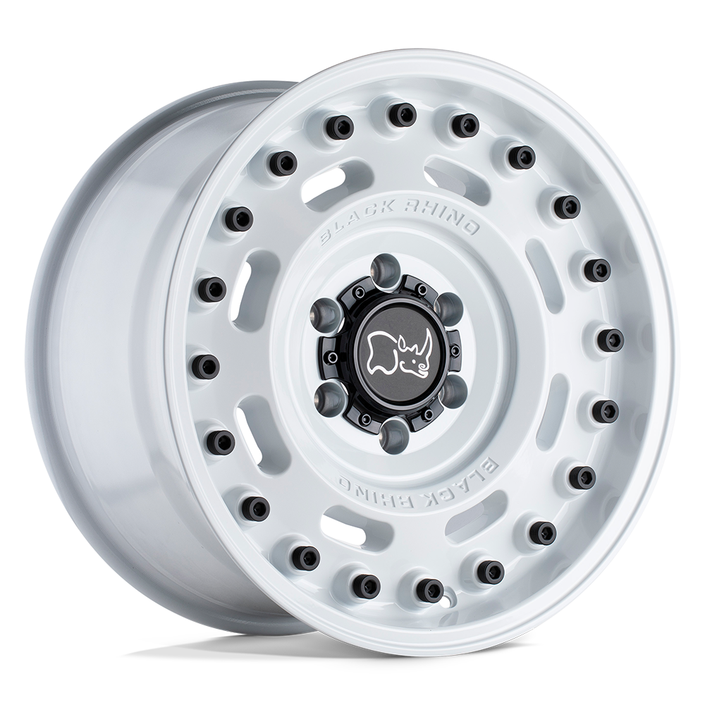17x9.5 Black Rhino AxLE GLOSS WHITE Wheel 6x5.5 (-18mm)