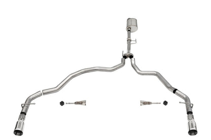 Corsa 2021-2025 Ford F-150 Regular Cab/ 8in Bed 3.5L V6 Sport Cat-Back Dual Rear Exit-Polished