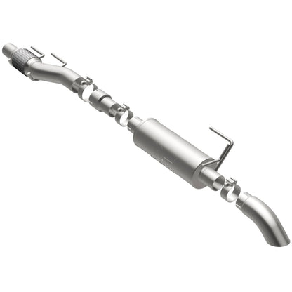 MagnaFlow Cat-Back, SS, 2.5/3in, Turn Down In Front Rear Tire 2015 Ford F150 2.7L V6T Ext Cab