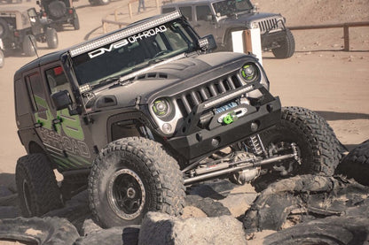 DV8 Offroad 07-18 Jeep Wrangler JK Metal Heat Dispersion Hood - Primer Black
