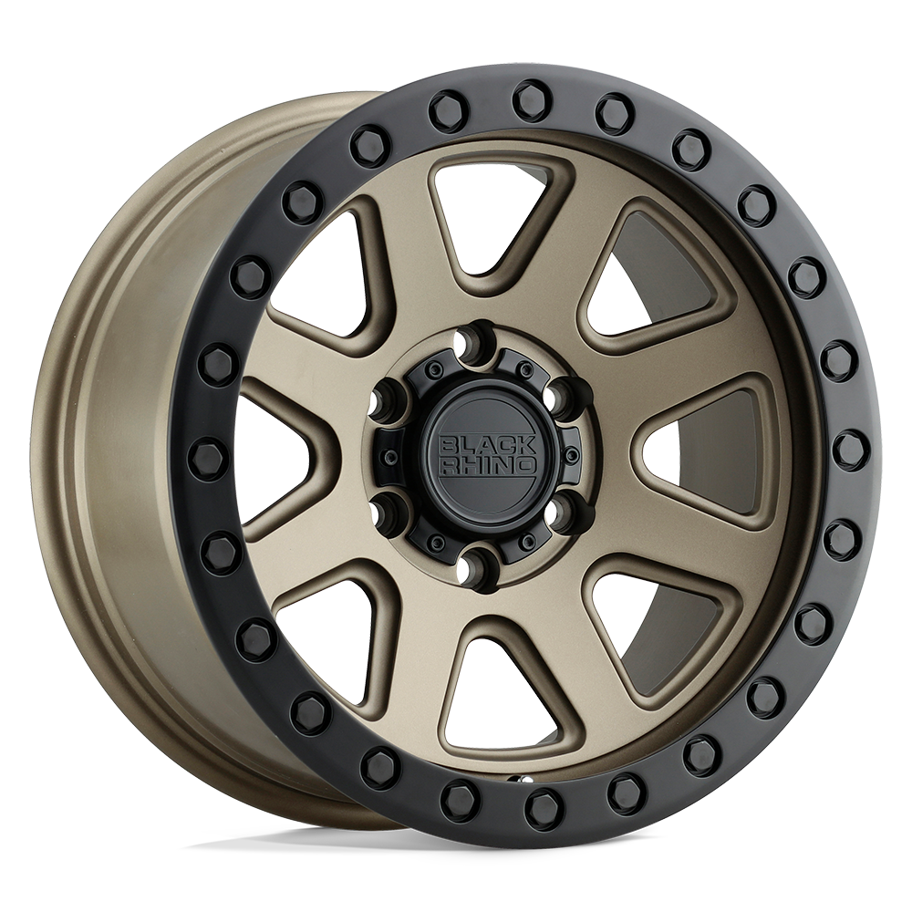 17x8.5 Black Rhino BAKER MATTE BRONZE W/ BLACK RING Wheel 6x5.5 (0mm)