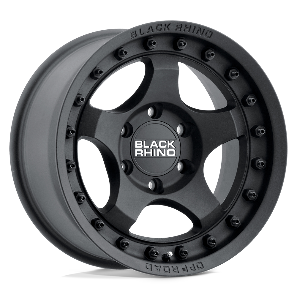 17x8.5 Black Rhino BANTAM TExTURED BLACK Wheel 6x5.5 (-10mm)