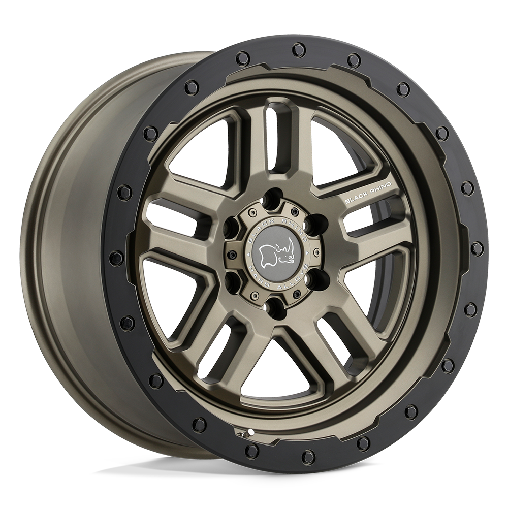 18x8 Black Rhino BARSTOW MATTE BRONZE W/ MATTE BLACK RING Wheel 6x130 (38mm)
