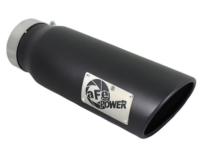 aFe Diesel Exhaust Tip Bolt On Black 4in Inlet x 5in Outlet x 15in