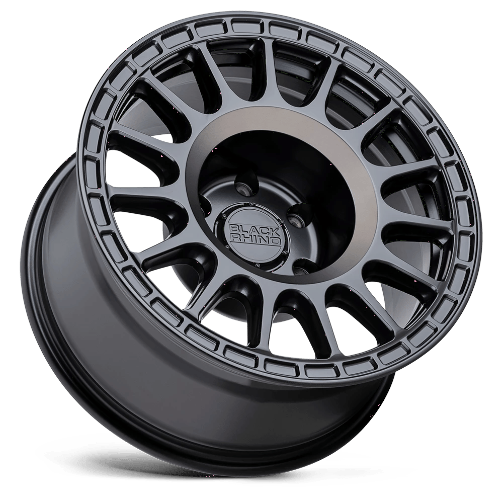 15x7 Black Rhino Sandstorm Semi Gloss Black W/ Mach Dark Tint Wheel 5x4.5 (15mm)