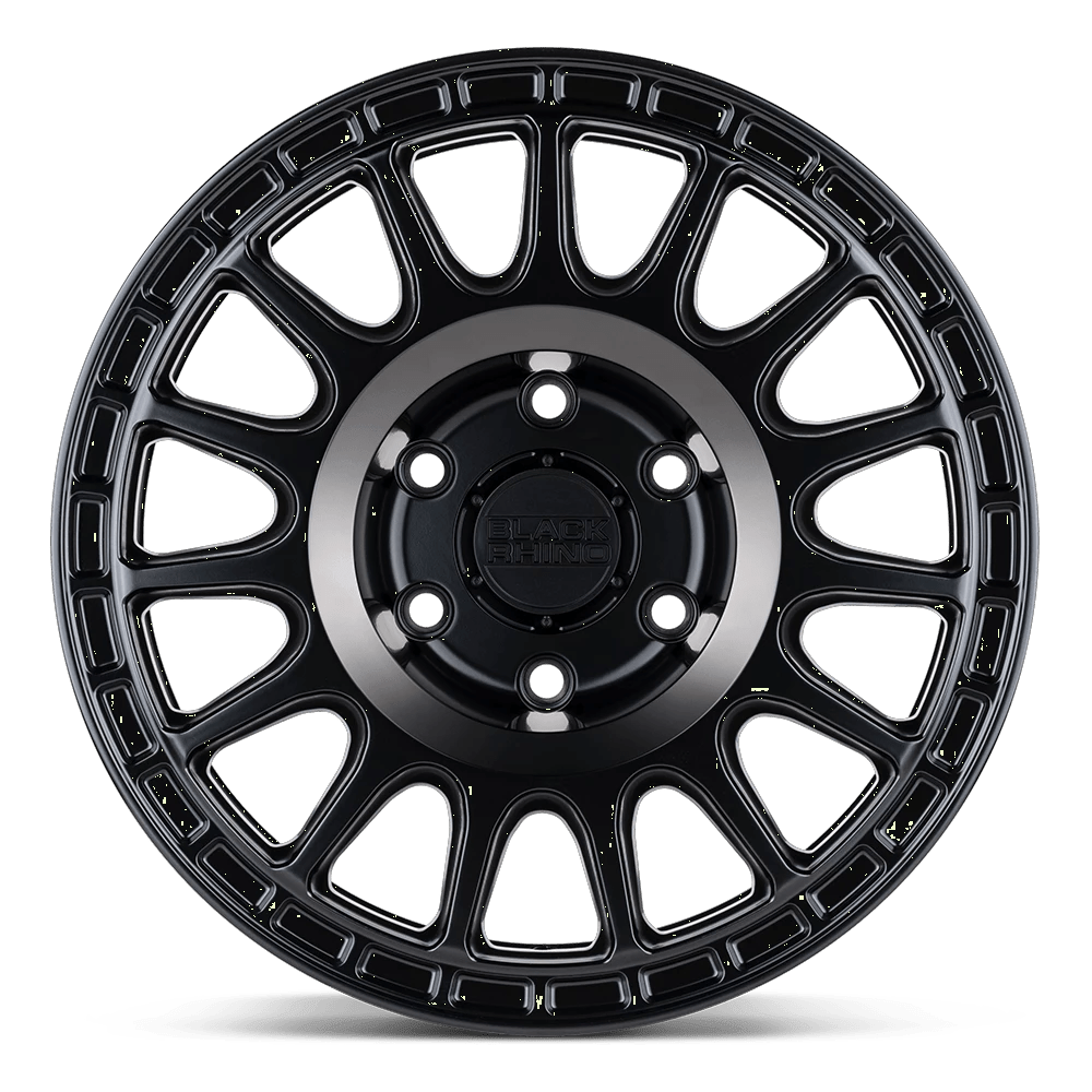 15x7 Black Rhino Sandstorm Semi Gloss Black W/ Mach Dark Tint Wheel 5x4.5 (15mm)