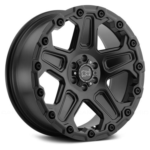 20x9.5 Black Rhino COG MATTE BLACK Wheel 6x5.5 (-18mm)