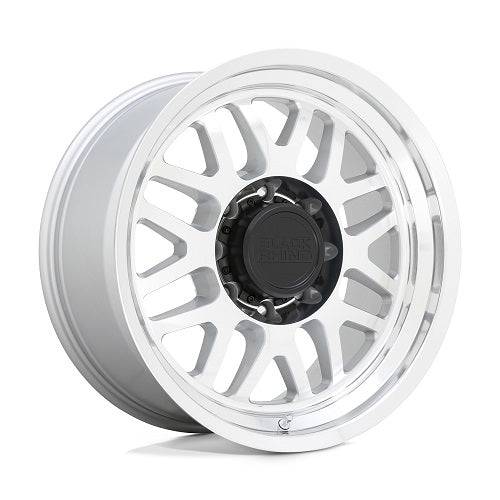 17x9.5 Black Rhino DELTA Gloss Silver With Mirror Face & Lip Wheel 8x170 (-18mm)
