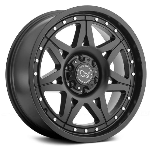 18x9 Black Rhino HAMMER MATTE BLACK Wheel 8x180 (-12mm)