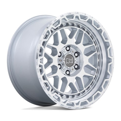 17x9.5 Black Rhino Holcomb Gloss Silver W/ Mirror Cut Face Wheel 6x120 (12mm)