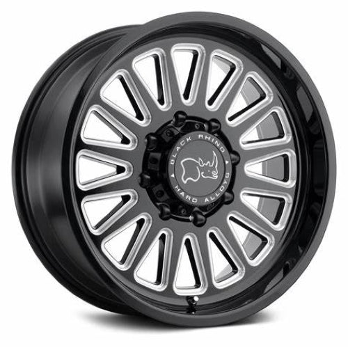 18x9.5 Black Rhino OCALA GLOSS BLACK W/ MILLED SPOKES Wheel 6x5.5 (12mm)