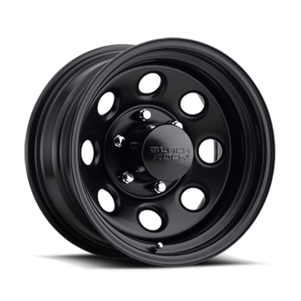 16x7 Black Rock 997B Soft 8 Matte Black Wheel 8x6.5 (0mm)