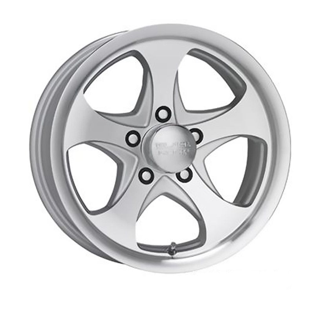 15x6 Black Rock 921MS Intrepid Trailer Machined Wheel 5x4.5 (0mm)