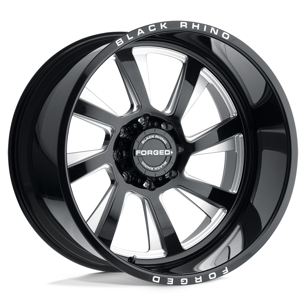 22x14 Black Rhino BLASTER GLOSS BLK W/ MILLED SPOKES - DIR Wheel 6x5.5 (-76mm)