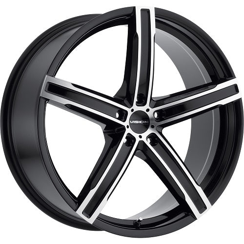 17x7 Vision 469 Boost Black Machined Wheel 5x108 (38mm)