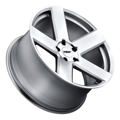 19x9.5 TSW BRISTOL SILVER W/ MIRROR-CUT FACE Wheel 5x4.5 (20mm)