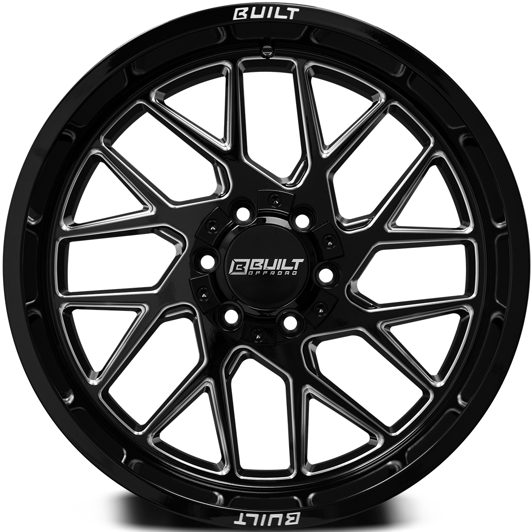 20x9 Axe BTO-3 Gloss Black Milled Wheels 6x135/6x5.5 (0mm) Set of 4