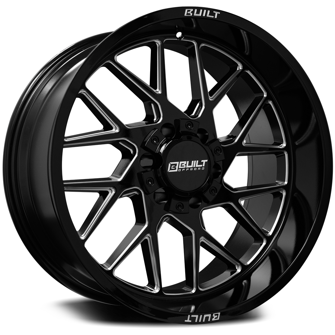 20x9 Axe BTO-3 Gloss Black Milled Wheels 6x135/6x5.5 (0mm) Set of 4