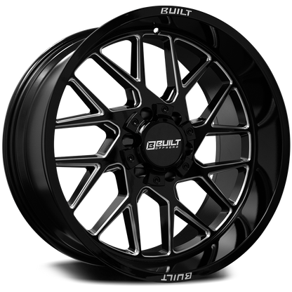 20x9 Axe BTO-3 Gloss Black Milled Wheels 6x135/6x5.5 (0mm) Set of 4