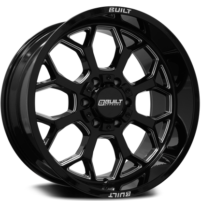 20x9 Axe BTO-1 Gloss Black Milled Wheels 6x135/6x5.5 (0mm) Set of 4