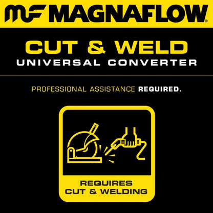 MagnaFlow Universal Catalytic Converter 2in Inlet 2in Outlet 16in Length 6.375in Width