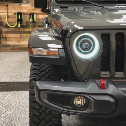 Oracle Oculus Bi-LED Projector Headlights for Jeep JL/Gladiator JT Satin Silver 5500K