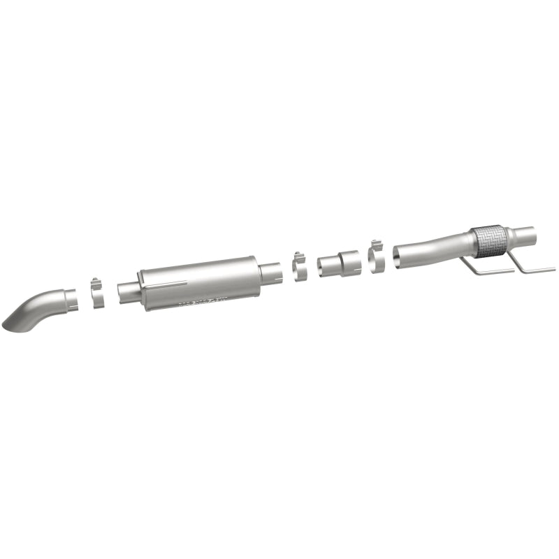 MagnaFlow Cat-Back, SS, 2.5/3in, Turn Down In Front Rear Tire 2015 Ford F150 2.7L V6T Ext Cab