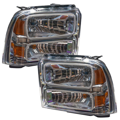 Oracle 05-07 Ford F-250/350 SMD HL - Chrome - ColorSHIFT w/o Controller